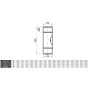 Rura prosta kominowa z rewizją Ø130 mm – stal 1.4404, 0,5 mm, 450°C