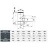 Trójnik kominowy TRG140/90-CH6 z gardzielą 225 mm – DN140, stal 1.4404, 0,6 mm