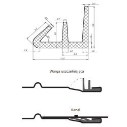 Uszczelka gumowa GASK 300 mm | EPDM | Szczelność D | Wentylacja