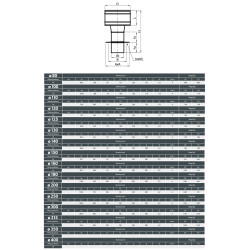 Rysunek techniczny wywietrzaka WCG 160 PK – wysokość całkowita 498 mm, rozstaw otworów 200 mm, średnica dolotu 161.3 mm
