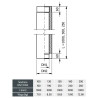 Rura dwuścienna 0,5m ø 130/190 SKD-30 stal szczotkowana Premium