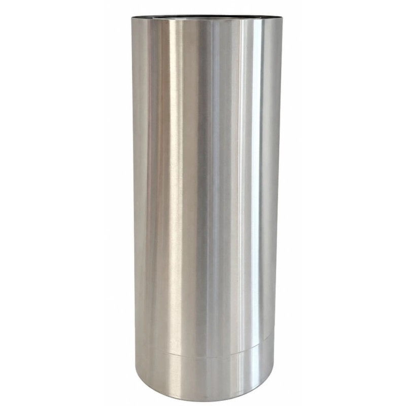 Rura prosta dwuścienna izolowana SKD-30-SLIM ø 130 190 mm stal kwasoodporna 1.4404 płaszcz stal szczotkowana