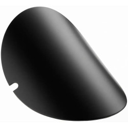 Czarny matowy dekiel rewizji 150 mm z wklejoną białą uszczelką ceramiczną