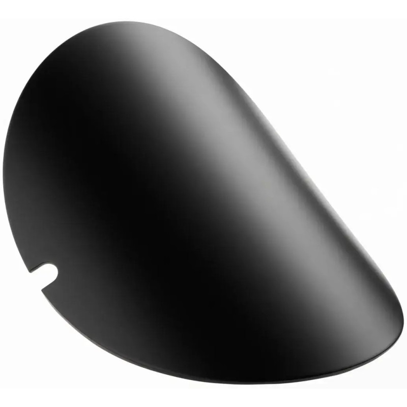 Czarny matowy dekiel rewizji 160 mm z wklejoną białą uszczelką ceramiczną
