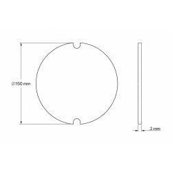 Rysunek techniczny i schemat wymiarów uniwersalnej uszczelki ceramicznej VITCAS 150 mm
