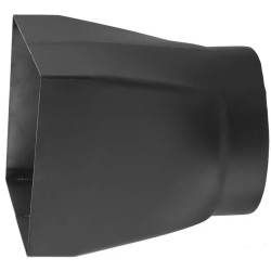 Redukcja kominowa prostokąt koło 144x144 mm na 180 mm czarny mat 2mm