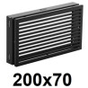 Kratka z żaluzją 200x70 CZARNA