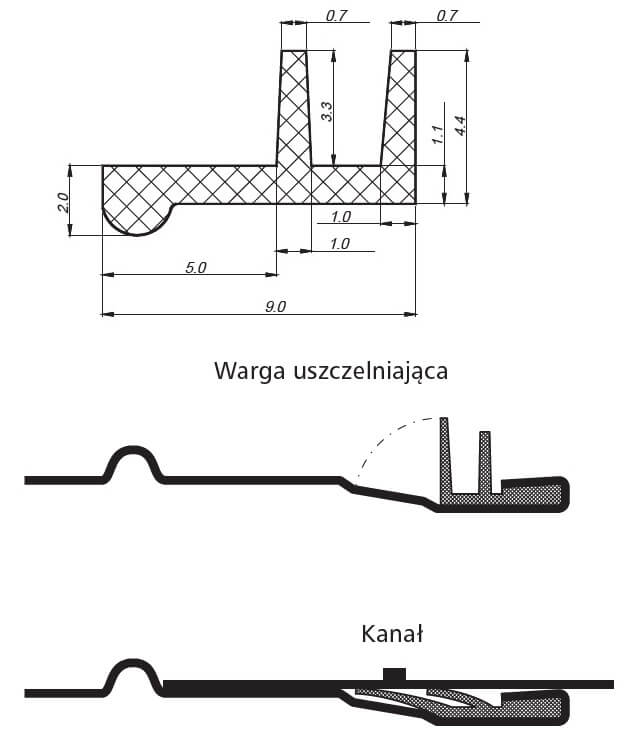Uszczelka gumowa 80 mm wymiary